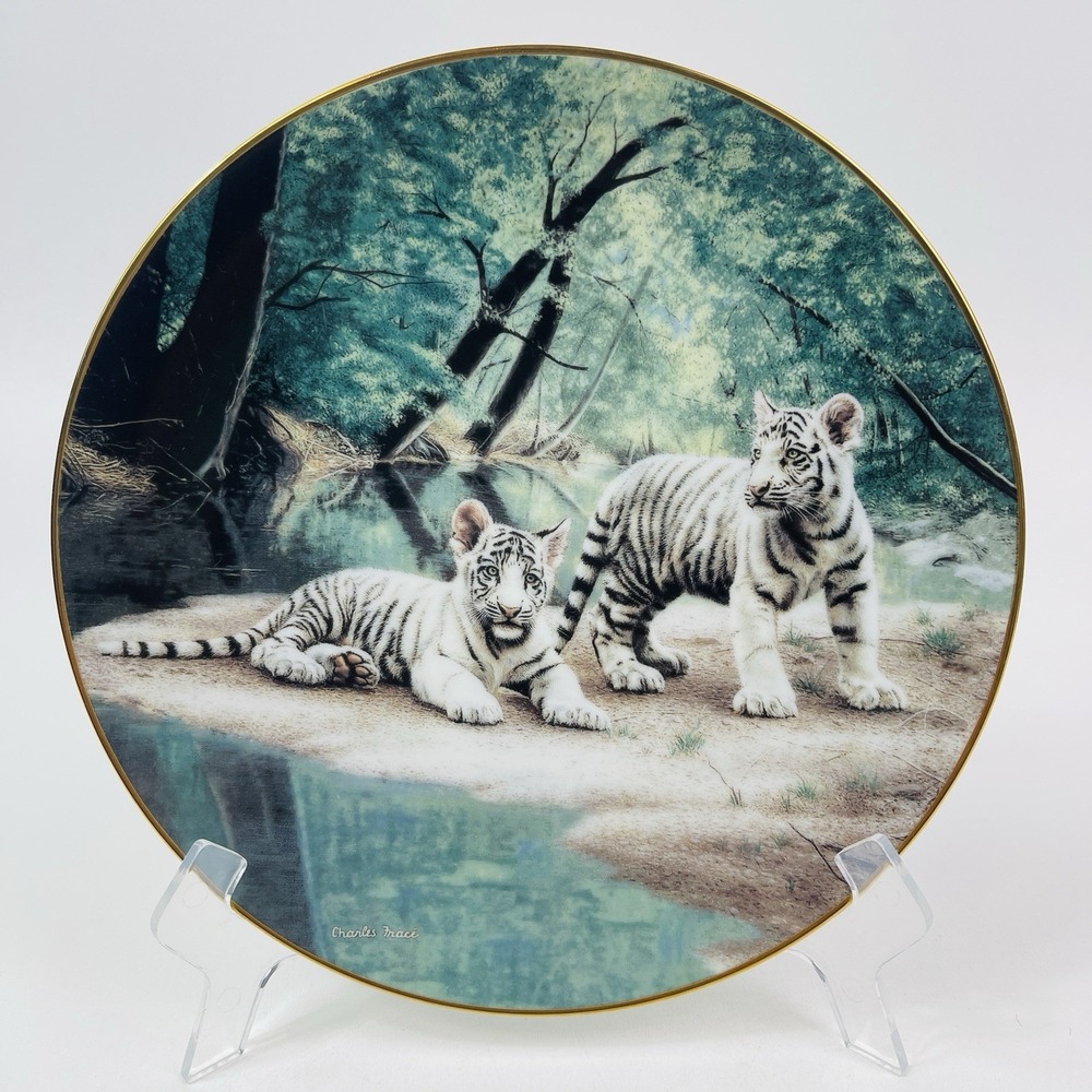 W L George Collector Plate Tiger 1991 Natures Playmate Partners By Charles Fance